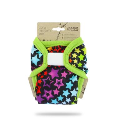 Petit Lulu Newborn Overpants (2-6 kg) for Cloth Diapers Velcro (Rainbow Stars)