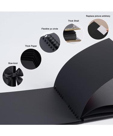 JMJE DIY Craft Paper Photo Album | Handmade Scrapbook Set for Wedding, Graduation, Travel | 80 Pages with Metal Pen | Black Window - Buy Online on GoSupps.com