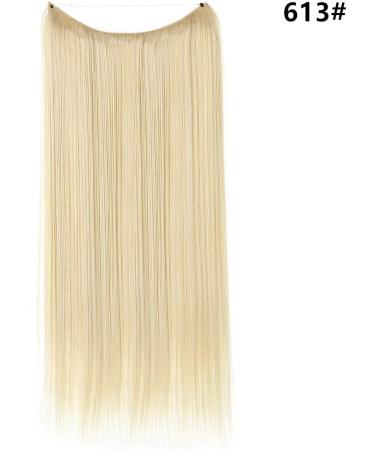 Natural wig piece one piece long straight hair high temperature silk fish line hair extension piece chenghuax (Color : 22/613# Size : 22) 22 22/613# - Buy Online on GoSupps.com