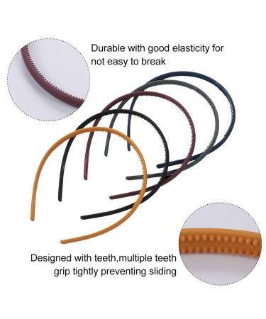Beaupretty 9pcs Teeth Comb Headband - Colorful Plastic Hair Band for Women, Non-slip Hard Hair Hoop - Hair Accessories - Buy Online on GoSupps.com