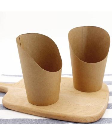 French Fries Paper Cups 100pcs Snacks Kraft Paper Cups Cones Trays Ice Cream Cups Holder Charcuterie Cups for All - Buy Online on GoSupps.com
