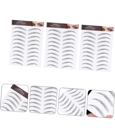 IWOWHERO Eyebrow Sticker 3 Sheets Waterproof Eyebrow Stickers Waterproof Stickers Authentic Eyebrows Stickers Eyebrow Tool 3d 1 count (Pack of 1) Black - Buy Online on GoSupps.com
