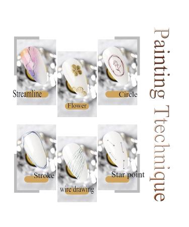 Grospe 6 Colors 3D Metallic Nail Gel Polish for Creative Nail Art - Emboss UV Gel Sculpture Design Manicure DIY - Buy Online on GoSupps.com