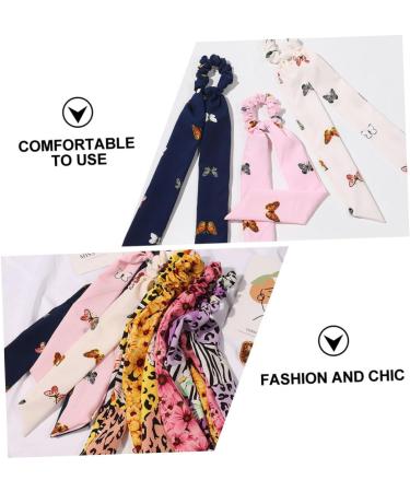 Beaupretty Scrunchies Ribbon hair tie Bowknot Hair Rings chiffon hair bands Hair Ribbon bowknot hair scrunchies Ponytail Holders headwear for women Simple Headdress bow tie scarf Miss Hair - Buy Online on GoSupps.com