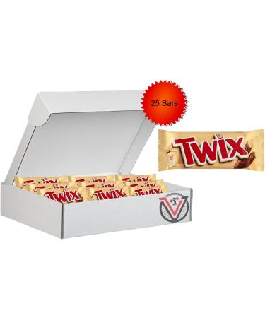 Twix Standard Twin Chocolate Bars 25 x 50g New Christmas Chocolates with VIMIX Gift Box - Buy Online on GoSupps.com