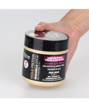 Tahe Gold Protein 3 in 1 Hair Mask for Colored or Highlighted Hair (400 ml (Pack of 1)) - Buy Online on GoSupps.com