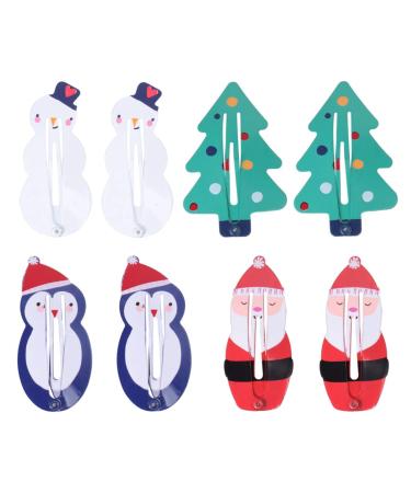 8pcs Christmas Hair Clips Set | Santa Snowman & Tree Accessories for Toddlers & Kids - Buy Online on GoSupps.com