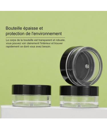 Zitfri 5ml Transparent Cosmetic Jars - 60 Pack Mini Cream Containers with Screw Cap for Lip Balm & Creams - Versatile Black/White Options for Skincare - Buy Online on GoSupps.com