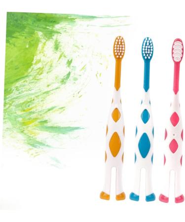 Minkissy 6 Pack Kids Toothbrush Set - Safe Baby & Child Travel Toothbrushes with Rubber Protection for Gentle Cleaning - Buy Online on GoSupps.com