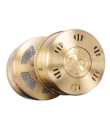 Fomiyes box Moxa burn accessories Moxibuscy cream Urine Portable Moxibusion Box Compact MoCibustion-Box Moxa burner Moxa holder MOXA BOX MOXIBUSTIONSTANE 8x8cm Golden
