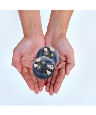 Iplusmile Emaille Baoding Balls - 2 Piece Obsidian Chinese Health Exercise Set with Gift Box | Trigger Point Massage & Handball - Buy Online on GoSupps.com