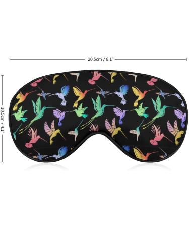 Nature Theme Flying Hummingbirds Sleep Mask - Adjustable Strap, Light Blocking Eye Cover for Men and Women - Buy Online on GoSupps.com