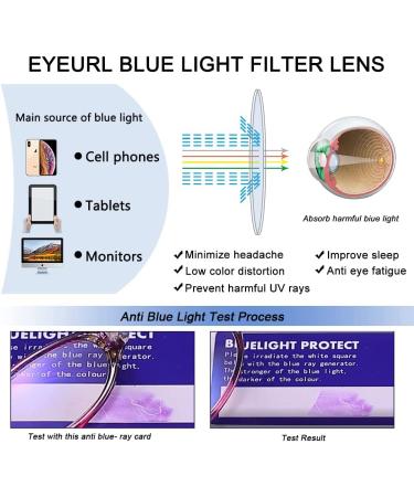 EYEURL Blue Light Blocking Reading Glasses for Women - 4 Pack Mix Colors 1.5x - Lightweight Oval Computer Readers with Anti Glare & UV Protection - Buy Online on GoSupps.com