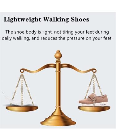 ZGDG Women's Adjustable Lightweight Wide Walking Shoes for Diabetic Arthritis - Black - Size 5.5 Wide - Buy Online on GoSupps.com
