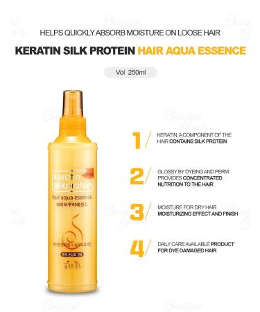 Shop Keratin Silk Protein Hair Aqua Essence 250ml - Premium Water Type Treatment for Luscious Hair - Buy Online on GoSupps.com