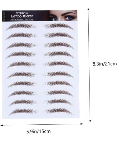 FOMIYES 15 Pcs Eyebrow Stickers Brow Transfers Artificial Eyebrow Temporary Brow Tattoos 6d Tool Water Proof - Buy Online on GoSupps.com
