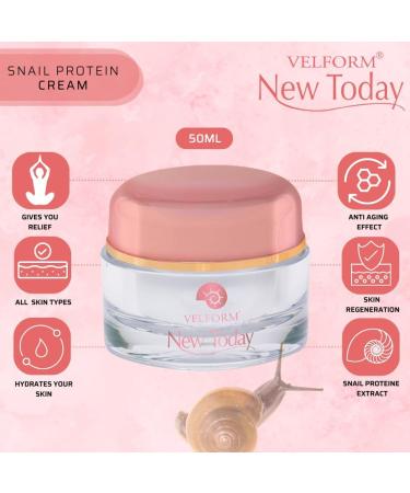 VELFORM - New Today Face Care Cream - 50ml Fights age spots and reduces scars anti-aging product based on snail protein extract - Buy Online on GoSupps.com
