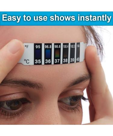 Forehead Head Strip Thermometer Strips Adhesive and Reusable Strips Non Invasive Medical Touch Thermometer for Adults and Children - Buy Online on GoSupps.com