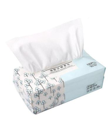 Facial cotton tissue-soft cotton-length-and-cleaning-face cloth for sensitive skin the make-up and cleaning surfaces removes 1 package 100 counting