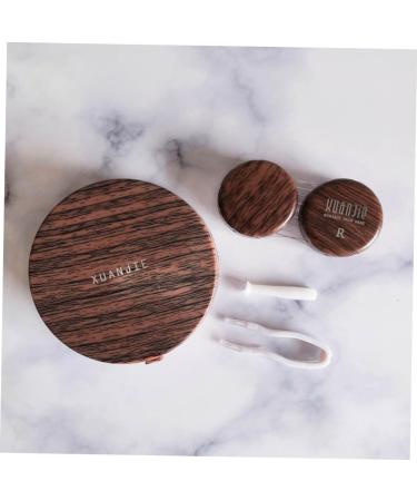 Shop Gatuida Colored Contact Lens Containers with Tweezers & MAM Bottle Handles - Travel-Friendly Wood Grain Design - Buy Online on GoSupps.com