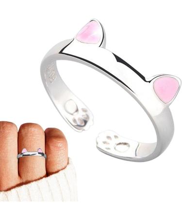 Anoximt Cat Ring for Women | Stylish Cat Ears Fashion Jewelry | Perfect Gift for Weddings Valentine's Day & Special Occasions - Buy Online on GoSupps.com