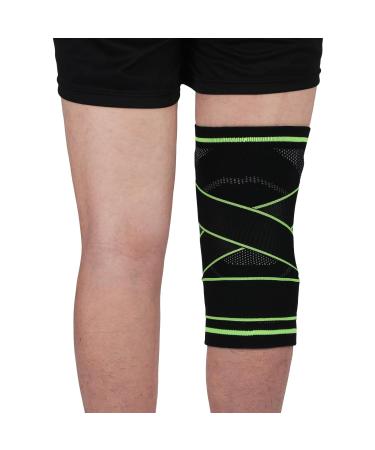 Best Knee Brace for Pain Relief | Knee Compression Sleeve for Men & Women (Pair) - 088GREEN Large | International Shipping - Buy Online on GoSupps.com