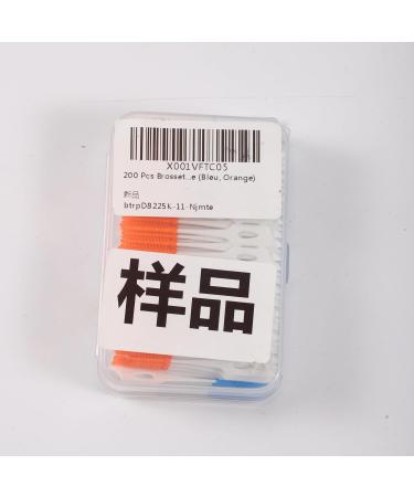 200 Interdental Brushes - Silicone Dental Brushes with Box | Portable Dual-House Floss Sticks for Effective Tooth Cleaning - Green Orange Blue - Buy Online on GoSupps.com