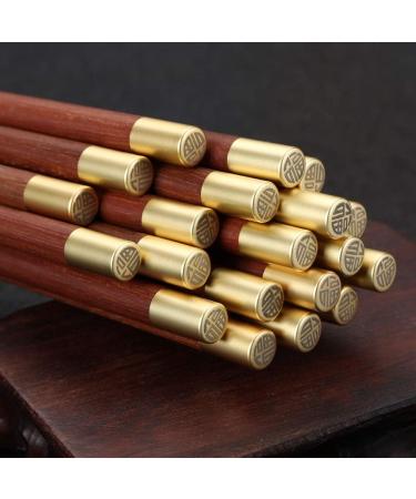 10-Pairs Rosewood Chopsticks Set Dishwasher Safe Chopstick Paint-Free Wax-Free Natural Healthy Chinese Classic Style for Kitchen Dining Room Gourmet Noodles-A - Buy Online on GoSupps.com