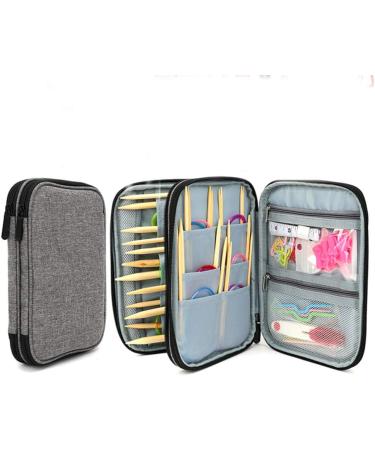 EXCEART Knitting Needle Case - Oxford Cloth Storage Bag for Needles and Hooks - Organizer and Carrying Bag for Crochet and Wire Loop Needles - Buy Online on GoSupps.com