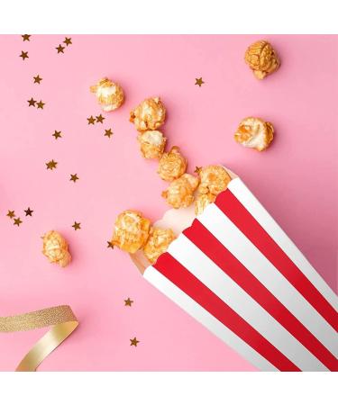 Ouoqi Popcorn Bags - 36 Striped Snack Boxes for Parties Birthdays & Weddings - Red Wave Pattern Candy Bar Bags - Buy Online on GoSupps.com