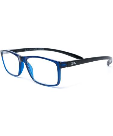 Gian Marco Venturi Unisex Verona Reading Glasses - Stylish Blue Frame Size M - International Shipping Available - Buy Online on GoSupps.com