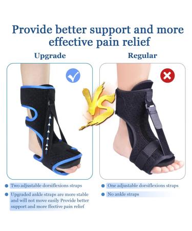 MMPANG Plantar Fasciitis Night Splint - Adjustable Brace for Heel, Arch & Achilles Tendonitis - Black (1 Pack) - Buy Online on GoSupps.com