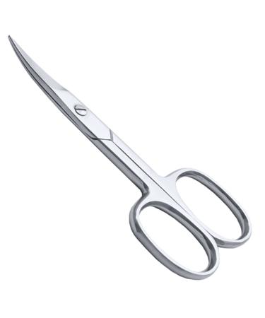 ME MAXEQUIP Cuticle Nail Scissors Curved Blade Professional Stainless Steel Beauty Scissors for Manicure Pedicure Eyebrows Nose Hair Trimming Beauty Grooming Thick Toenails Women Men