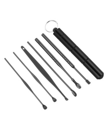 SKISUNO 6pcs Ear Wax Removal Tool Set Safe Ear Cleaner Scoop Kit for Adults Comfortable Stylish Design for Daily Use and Travel