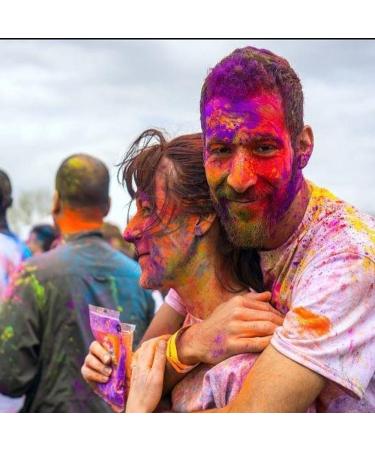 Colored Powder - 100 g of Each Color - Pink Orange Yellow Teal Blue - For Toss Fun Run War Party & Festival - Pack of 8 Bags - 800 g in Bulk (1) - Buy Online on GoSupps.com