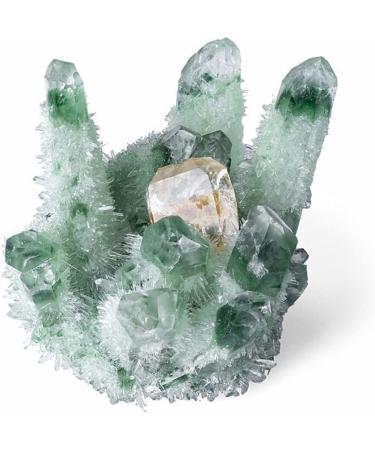Natural Crystal Cluster Rock Quartz Minerals Rough Stone Stones Home Decoration 500-650g Suitable for Furniture Decoration Full of Texture (Color : Green) - Buy Online on GoSupps.com