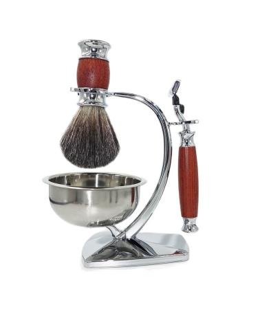 Kjyr portable men's rasier brushes new fashionable male razor-safety rasier set pure roof hair-brush-foam-soap-like bowl holder Robust 15x20cm