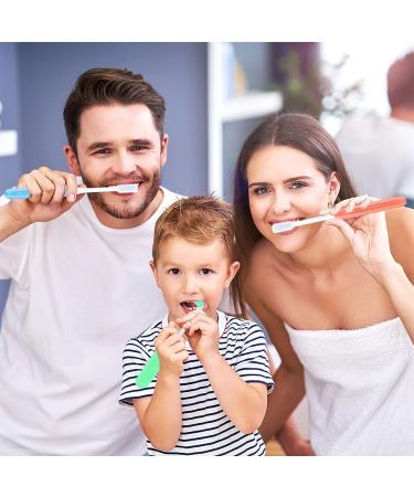 Buy Foldable Travel Toothbrush Set - Portable Mini Soft Manual Toothbrush for Adults & Kids | Perfect for Hiking & Camping (Orange Red Blue Green) - Buy Online on GoSupps.com