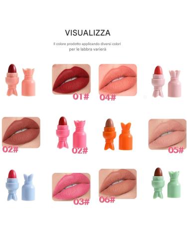 Makeup lipstick pills 6x pigmented velvet lip gloss sticks matte red lip color for travel dates home performance - Buy Online on GoSupps.com