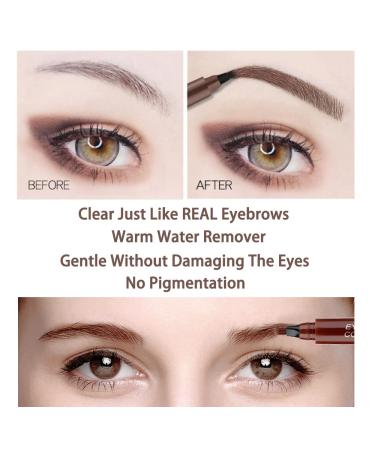Waterproof Eyebrow Pencil & Pen - 24-Hour Durable Microblading in Dark Brown - Natural Looking Eyebrows - Buy Online on GoSupps.com