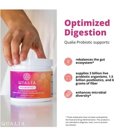 Qualia Probiotic - 28 Science-Backed Spore Probiotics Prebiotics and Postbiotics. Total Gut Support. Soothes Digestive discomfort. Ethically sourced. Promotes Akkermansia Growth. 1 Month Supply TROPICAL - Buy Online on GoSupps.com
