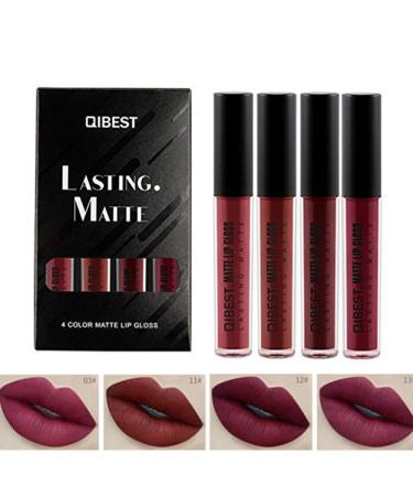 Matte Liquid Lipstick Set 4 Colors Mist Waterproof Long Lasting Lipstick Non-stick Cup Lipgloss