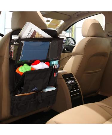 Tsumbay Car Organizer Backseat - 14 Pocket Kids' Backseat Organizer with Tablet Holder, Kick Mat, Tissue Holder & Trash Can - Road Trip Essentials - Buy Online on GoSupps.com