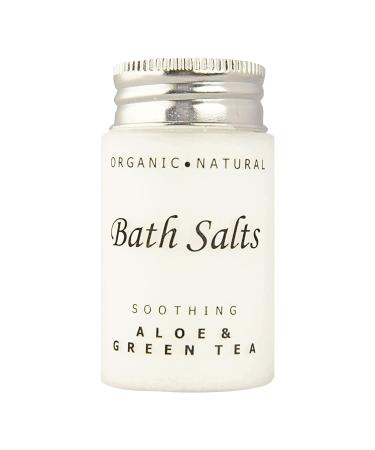 Soothing Aloe and Green Tea Bath Salts | 1.2 oz. Single Use Hospitality/Travel Size Jar | (Case of 50)