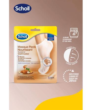 SCHOLL Nourishing and Moisturizing Honey and Almond Foot Mask (1 Pair) - Pack of 5 - Buy Online on GoSupps.com