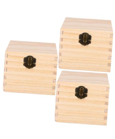 Healvian 3 STK storage box for essential oils Jewelry pearls Gift boxes for jewelry Small storage boxes Jewelry gift simple wooden boxes of wooden oil organizer