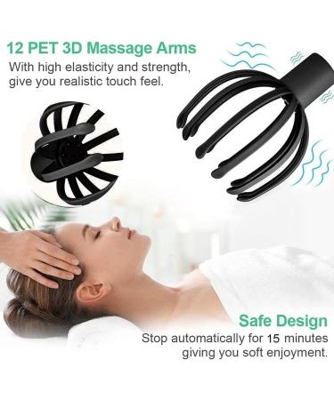 Buy Free-Hands Electric Scalp Massager | Triple Adjustable Octopus Claws | Stress Relief for Athletes & Seniors - International Shipping - Buy Online on GoSupps.com