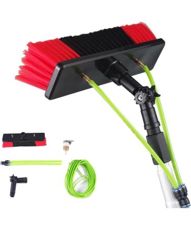 Window Cleaning Pole/Water Fed Telescopic Brush/Extendable Cleaner Conservatory Roof for Photovoltaic Panel Cleaning Trucks Windows (Color : 30cm Brush Size : 5M Pole) (30cm Brush 6M Pole)