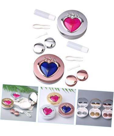 Homsfou 6 STK Contact Lens Container Set - Travel Case with Mirror Detergent & Replaceable Parts - Perfect for Eye Care & Lens Storage - Buy Online on GoSupps.com