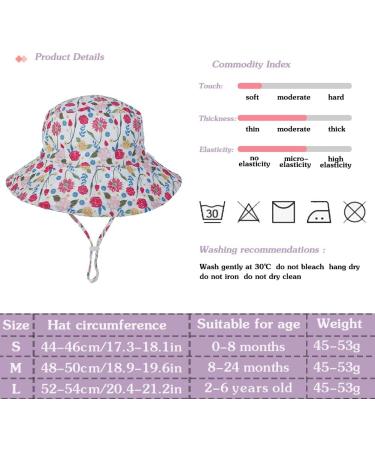 XYIYI Kids Bucket Hat | Adjustable Sun Hats for Boys Girls 2-6 Years | Breathable Beach Hat - Rose - Buy Online on GoSupps.com